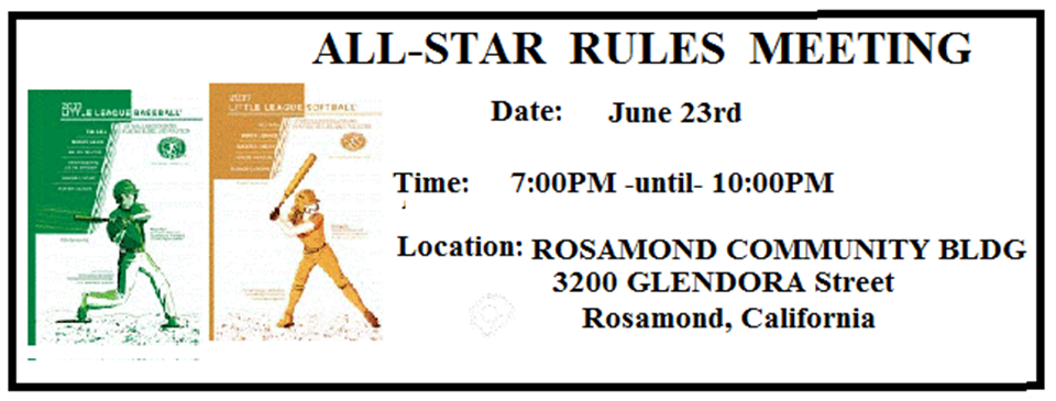 ALL-STAR RULES MEETING