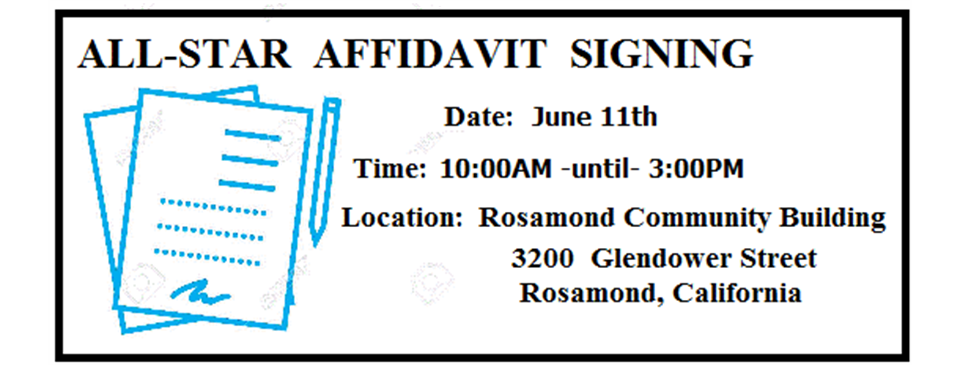 ALL-STAR AFFIDAVIT SIGNING