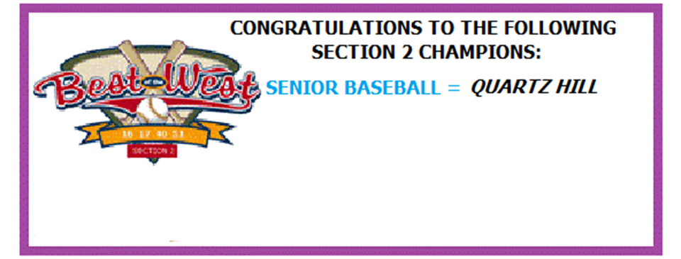2024 Section 2 Champions