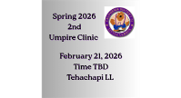 2nd Umpire Clinic!
