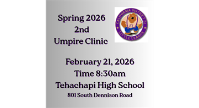 2nd Umpire Clinic!